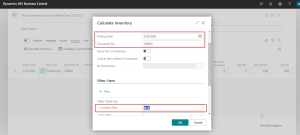 Dynamics 365 Business Central - Calculate inventory procedure options
