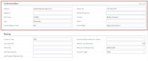 Dynamics-Business-Central-Bank-account-card-Communication-tab