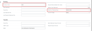 Dynamics-Business-Central-Bank-account-card-Posting-tab