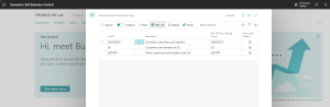 Dynamics Business Central - General Business Posting Groups Page