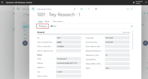 Dynamics Business Central - Sales Quote - Restore archive version
