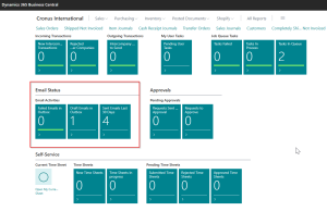 Dynamics Business Central - Email Status Cue