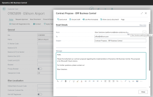 Dynamics Business Central - Send email from customer card