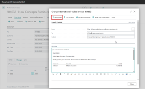 Dynamics Business Central - Send posted invoice by email