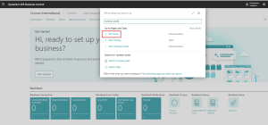 Dynamics 365 Business Central - Search for Number Series