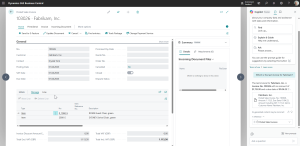 Dynamics Business Central - Copilot Chat -Last posted invoice card