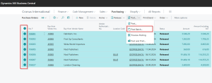 Dynamics Business Central - Purchase orders Post Batch Option