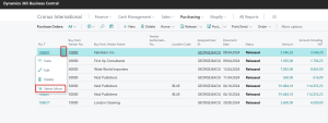Dynamics Business Central - Select multiple purchase orders