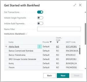 Bankfeed - Connecting to Romanian Banks