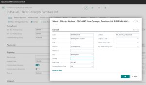 Dynamics Business Central - Custome