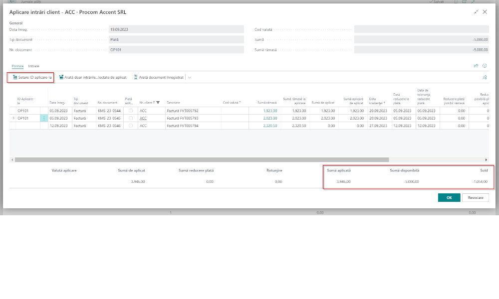 Dynamics-Business-Central-Aplicare Facturi - Elian Solutions