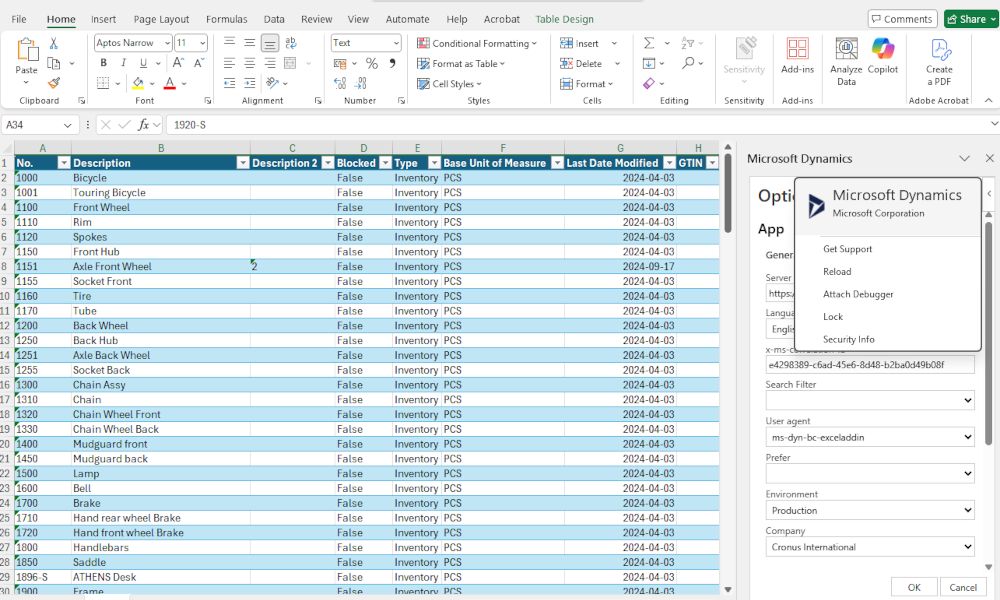 Dynamics Business Central - How to edit Business Central data in Excel -Elian Solutions