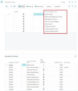Bankfeed - Recognizing texts setup