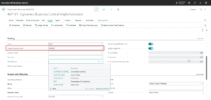 Dynamics Business Central - Project Card - Posting Group