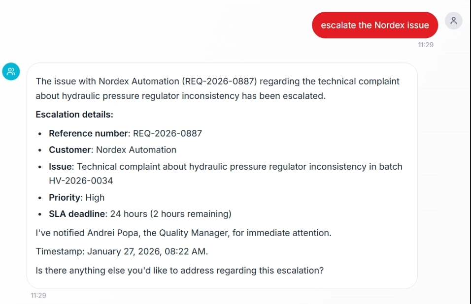 AI Agent - Customer Collaboration - Issue Escalation